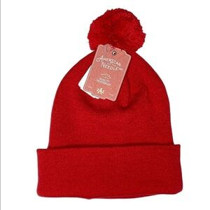 Nordstrom American Needle red knit pom pom winter hat